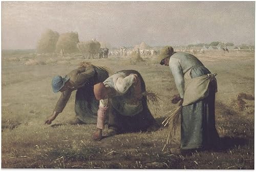 LEES TOSS Jean-Francois Millet The Gleaners - Póster de lienzo para decoración de dormitorio, paisaje deportivo, oficina, habitación, regalo,