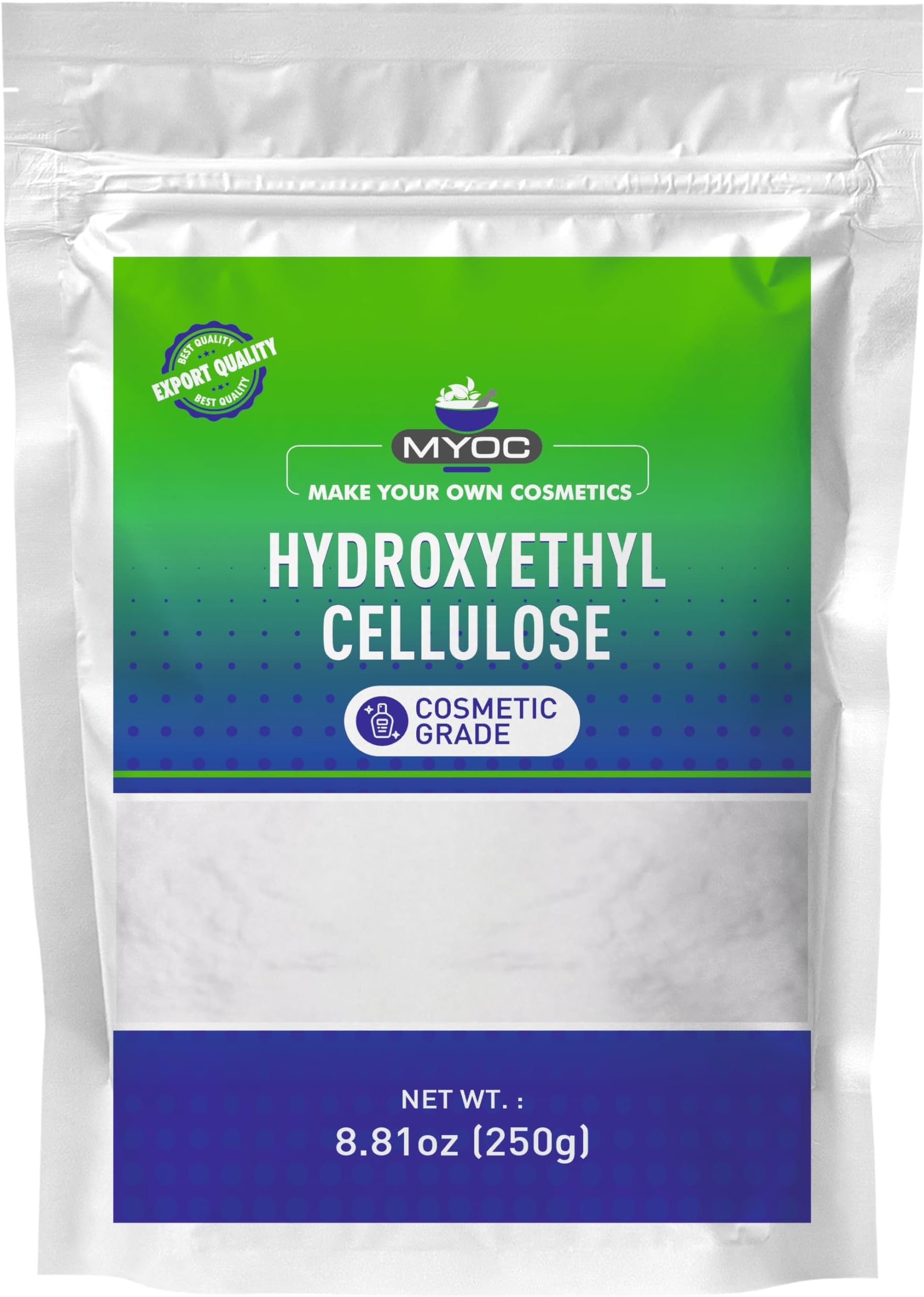 Hydroxyethyl Cellulose | Cosmetic Grade | Thickening & Stabilizing Agent for DIY Hair & Skincare | 8.81oz / 250g