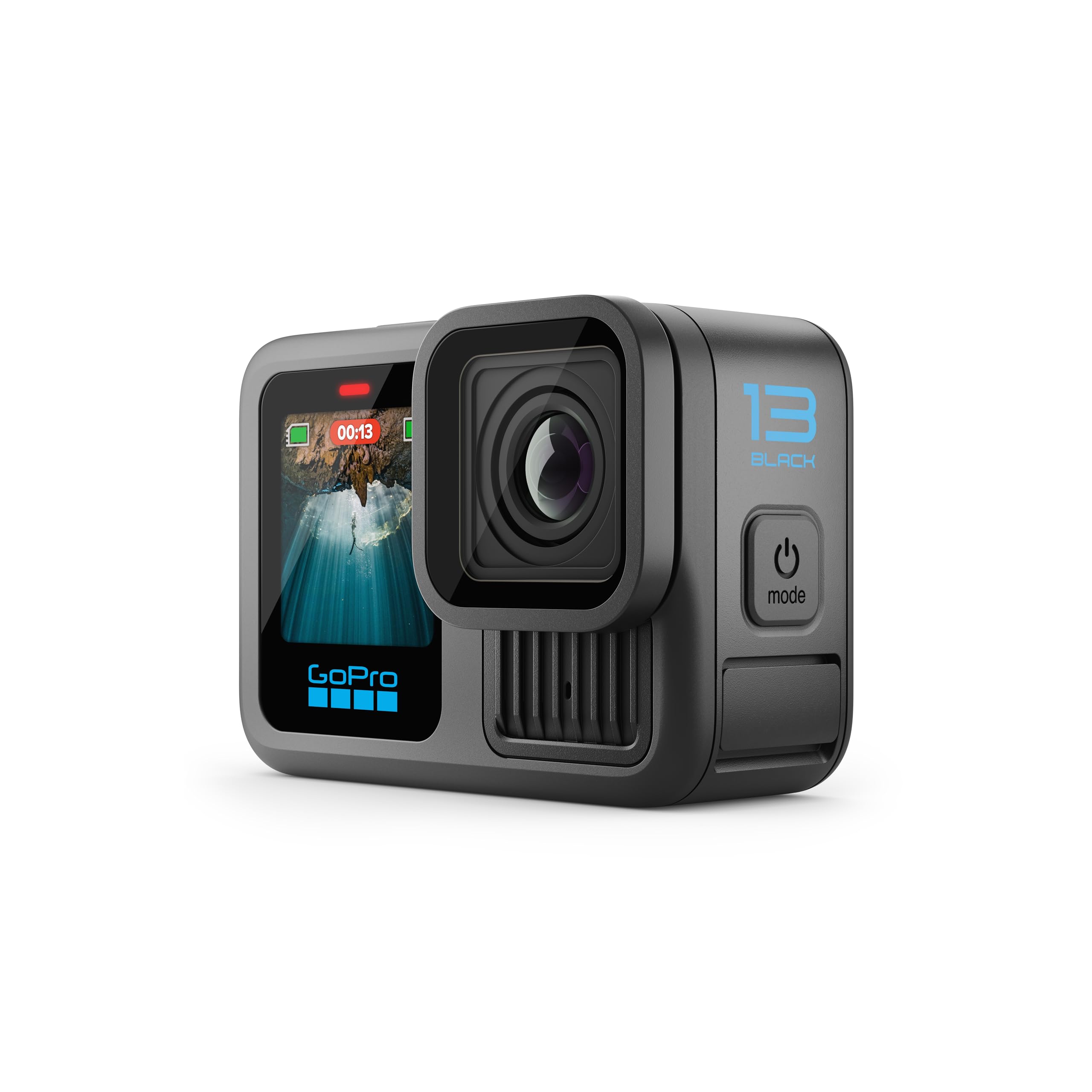 GoPro HERO13 Black - Waterproof Action Camera with 5.3K60 Video, 27MP Photo + Compatability with HB-Series Lenses: H13 Action Bundle