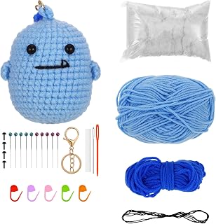 Beginners Crochet Kit, Complete Crochet Kit for Beginners, Starter Pack for Adults and Kids, DIY Start Crochet Kit with Instructions Full Knitting Crochet Accessories - Cute Dinosaur