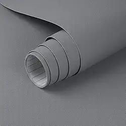 Papel de Parede PREMIUM Ciinza 5 metros Papel Adesivo para Móveis Cinza 5m x 45 cm Texturizado