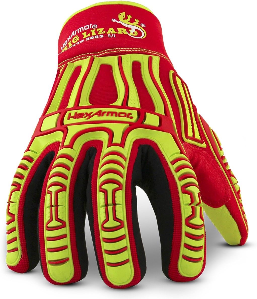 Medium HexArmor Rig Lizard 2030 Firm Grip Impact Work Gloves