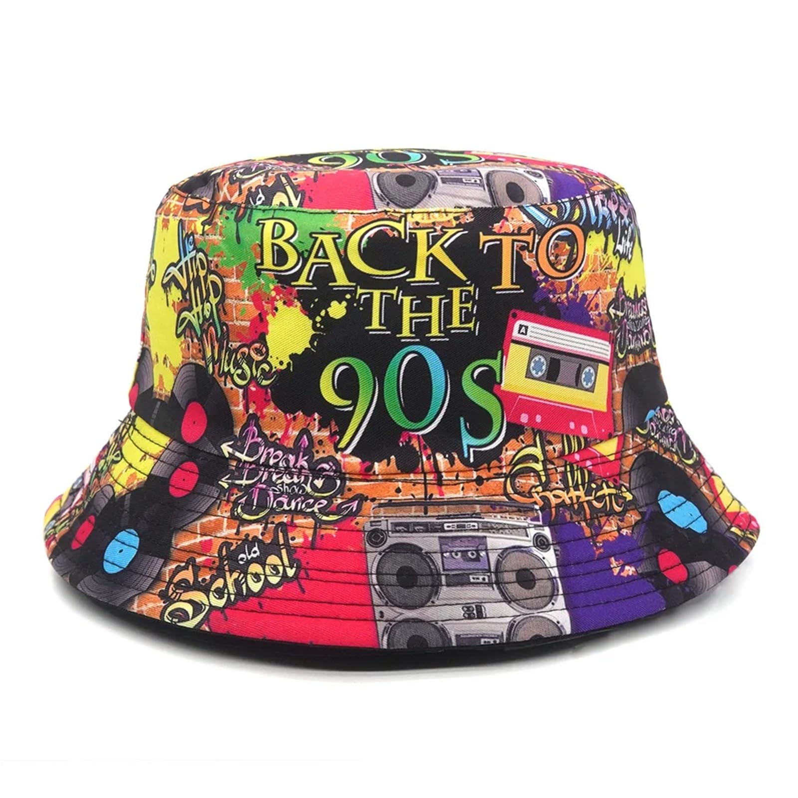 TRRYUIP Bucket Hat Bucket Hats Animal Letter Print Fisherman Hat Summer Sun For Women Men Reversible Fishing Cap(Color-11)