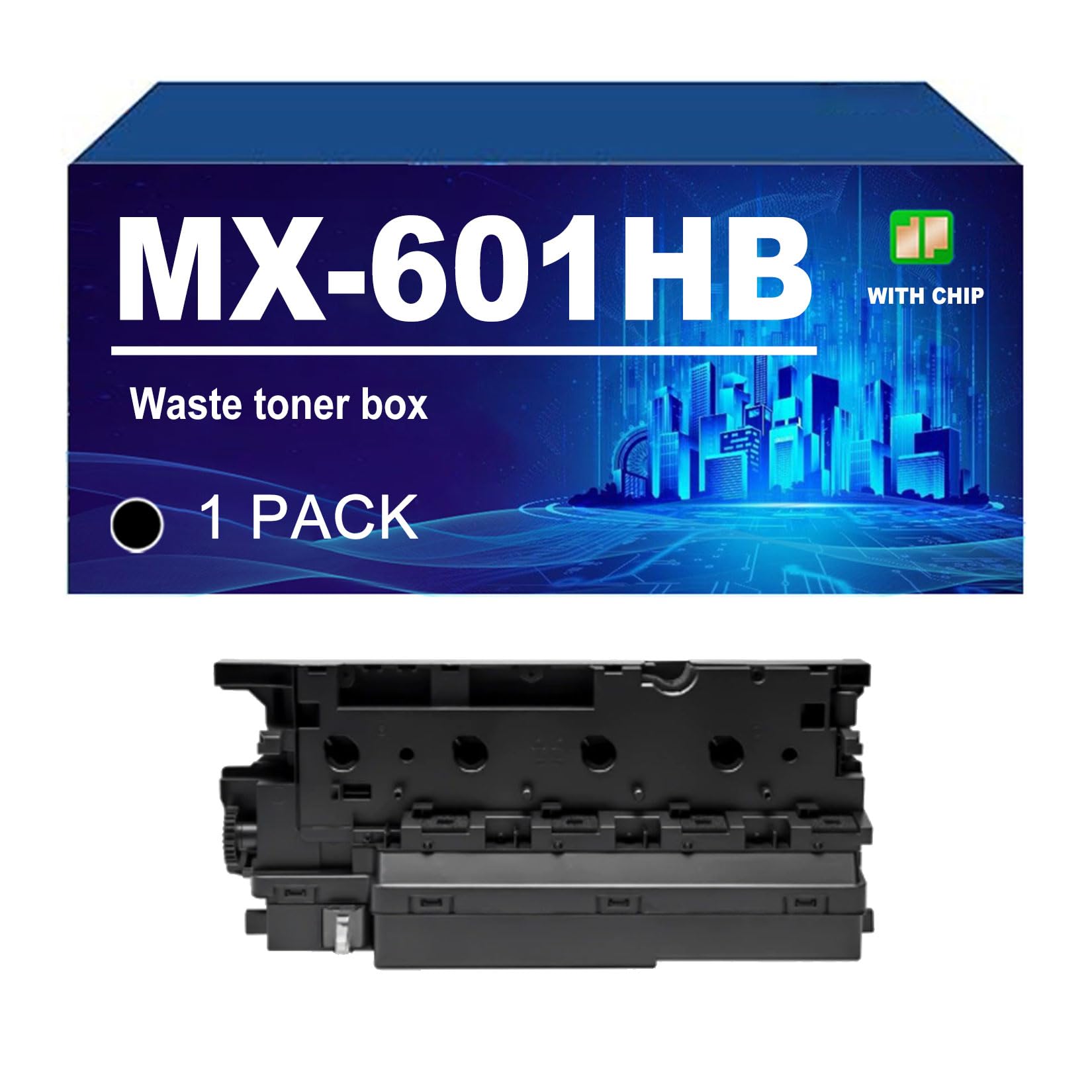 MX601HB MX-601HB Récupérateur De Toner Usagé Compatible avec Les Imprimantes pour Sharp MX-2651 MX-3051 MX-3061 MX-3071 MX-3551 MX-3561 MX-3571 MX-4051 MX-4061 Et MX-4071,MX601HB-1 Pack