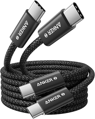 Anker 240W USB C Kabel, [2 Stück 1,8m] PD 3.1 Schnellladekabel USB C auf USB C Kabel, USB C Ladekabel für iPhone 17 Pro Max/iPhone Air/16/15 Serie, Samsung Galaxy S26/S25, MacBook Pro/Air, iPad Pro