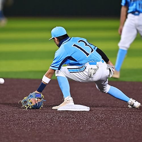 Miniatura 7 de Conjunto de calcetines de béisbol y cinturón rojo para jóvenes, cinturón de sóftbol con calcetín de sóftbol, cinturón elástico para la cintura para