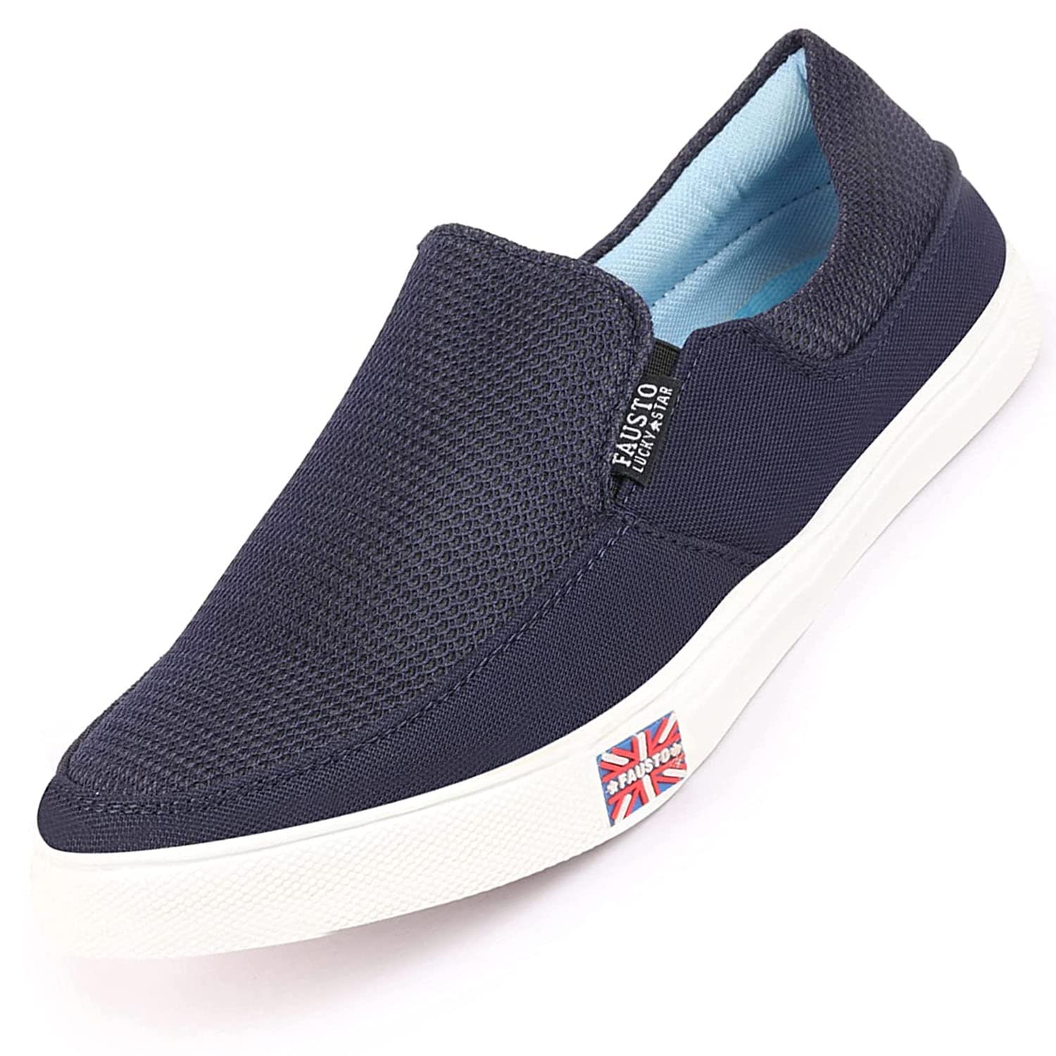 FAUSTO Mens Blue Loafers FST 1234-44 (B07H9ZJDSW) Amazon Price History, Amazon Price Tracker