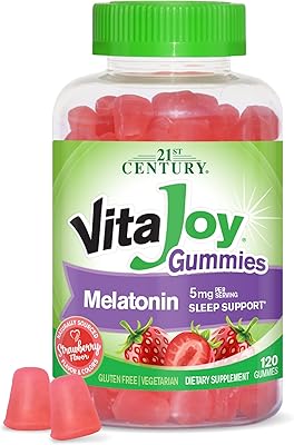 21st Century Vitajoy Melatonin Gummies, Multi, Strawberry, 120 Count