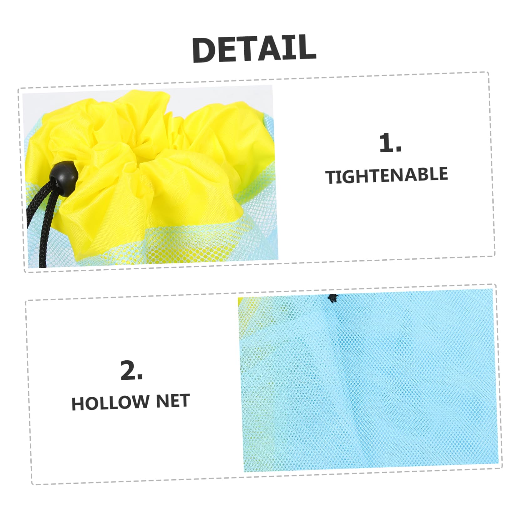 GALPADA 5pièces De Plage Garçon Fille Maille Poche De Rangement Pour Outils De Jardinage Et Jouets De Plage à Cordon Pratique Pour Activités Extérieures Et