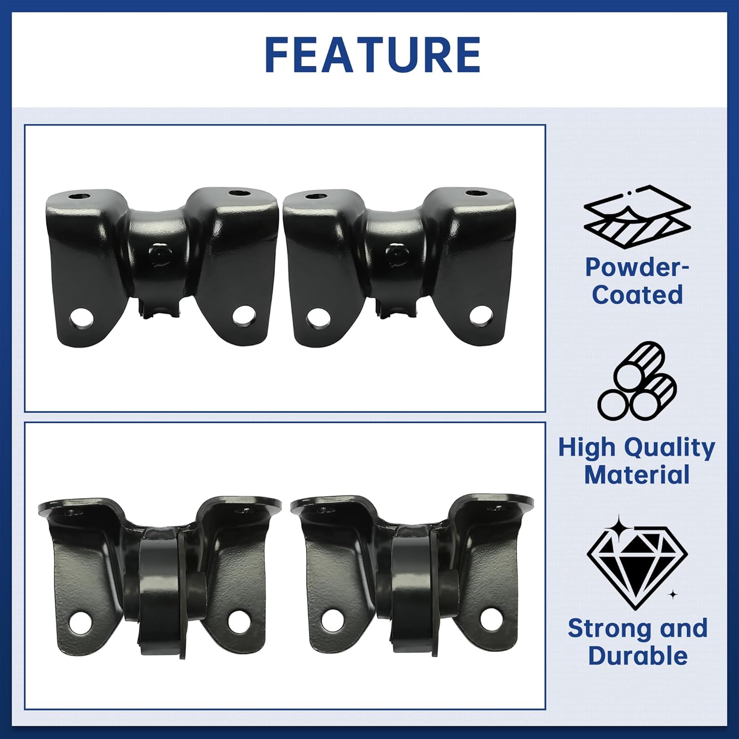 ECOTRIC Torsion Bar Mounting Kit Steel Pair Compatible with 1999-2007 Chevy Silverado Sierra 1500 2500 1500HD 2500HD Pickup Truck 4WD 4x4 Replacement for AM-39888162 15153956 (2 PCs)