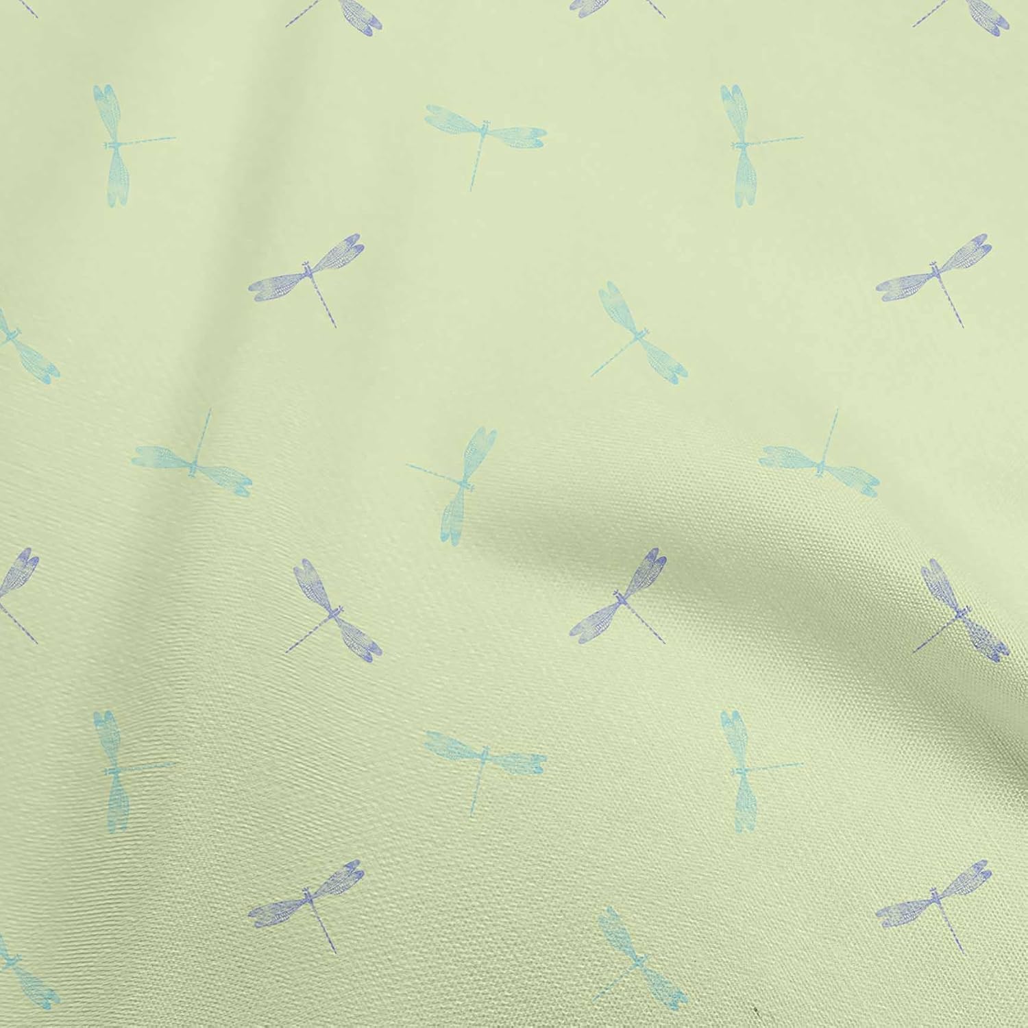 oneOone Cotton Flex Black Fabric Dragonfly Dress Material Fabric Print Fabric by The Yard 40 Inch Wide