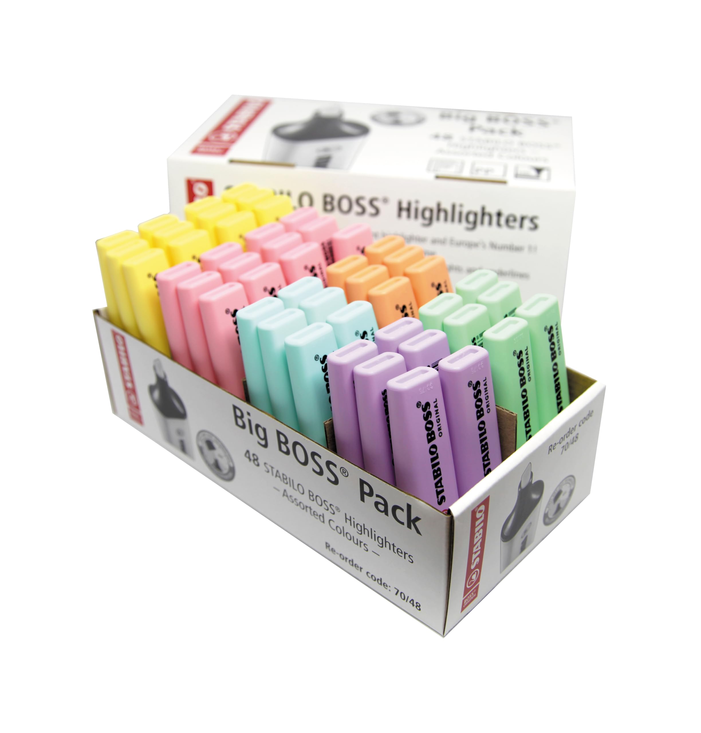 STABILO - Marcador - BOSS ORIGINAL Pastel - Pack de 48 - 6 colores diferentes