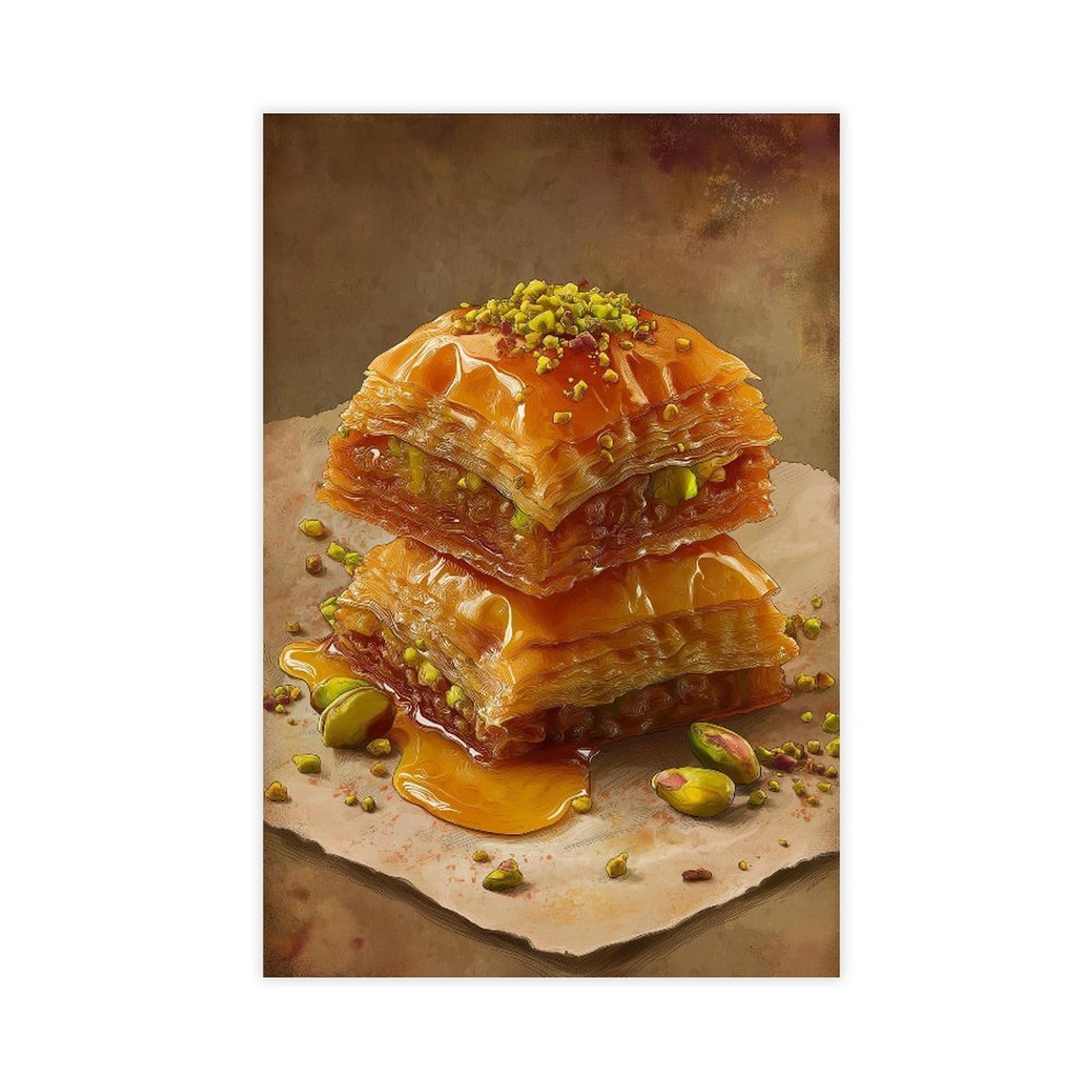 MRYCQ Baklava Poster Canvas Poster for Office Decor Gift