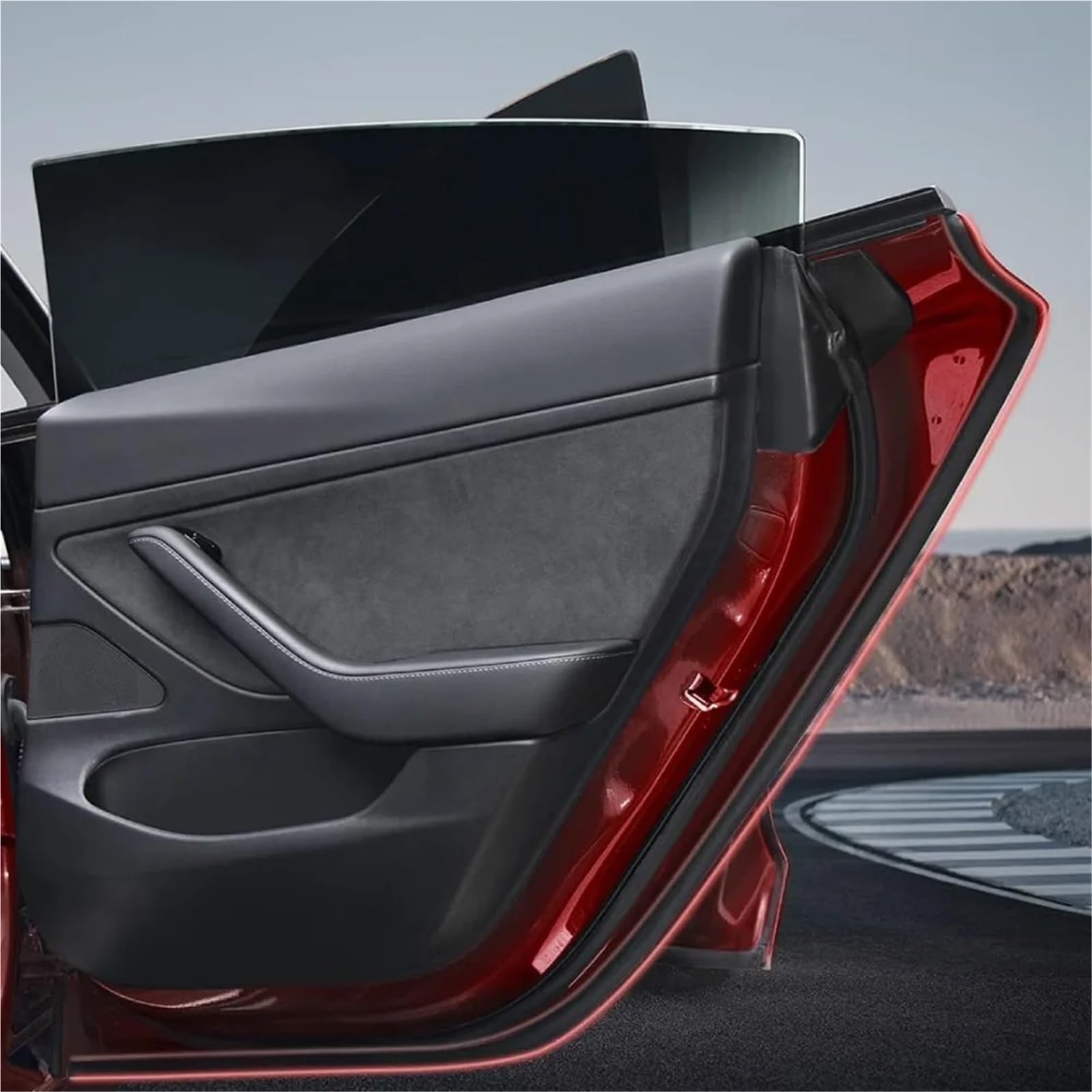 Auto Türdichtung 10-teiliges Türdichtungs-Schallschutz-Set Für Tesla Für Modell 3 YSX Gummi-Wetter Dichtungsstreifen Set Vorderer Kofferraum-Abdeckungsstreifen(Style F)