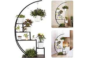 Half-Moon Moon Shelf Plant Stand for Interior Decor