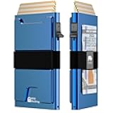 Smart Card Wallet for Men Slim: Minimalist Wallet For Men - RFID Blocking Pop Up Front Pocket Wallet, Metal Wallet 11 Card Holder