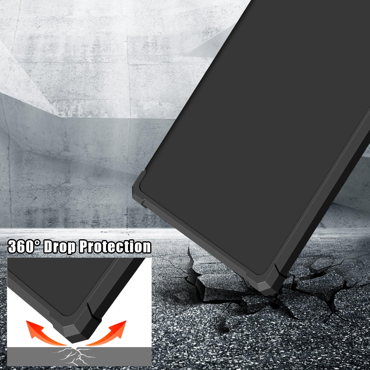 Do etui na tablet Kindle Paperwhite 2021, wąski stojak PC twarda tylna obudowa ochronna inteligentna, wiele kątów widzenia Folio skrzynki pokrywa automatyczne uśpienie/budzenie(Noir)
