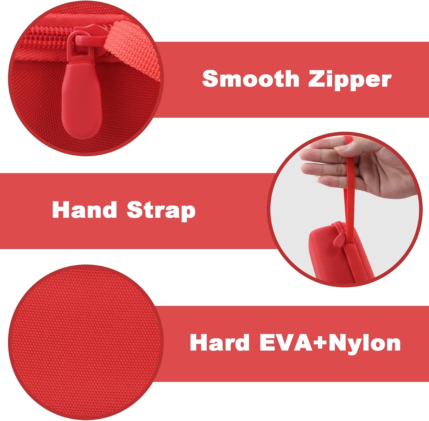 Hard Carrying Case for Dyson HushJet Mini Cool Fan, Red