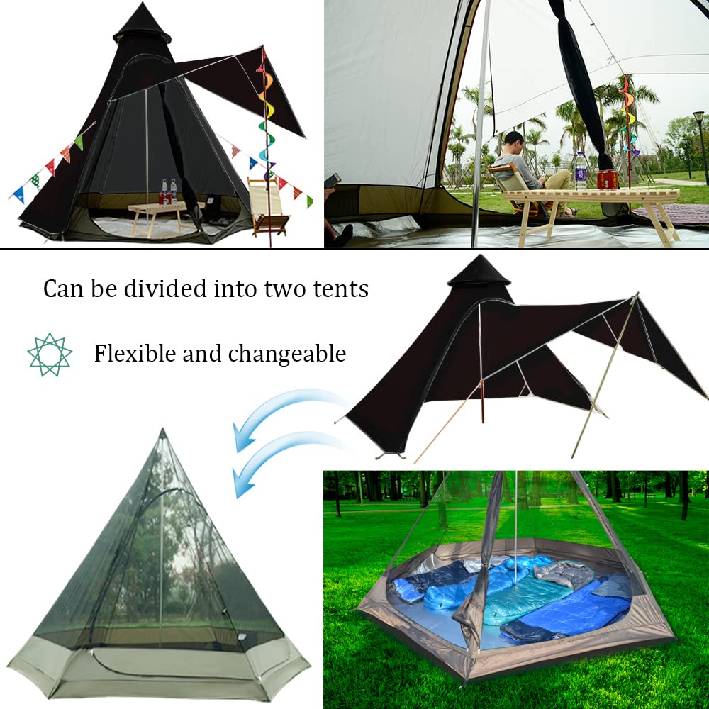 Camping Tent 6 Person VIDALIDO 12'x10' Dome Tent - 4-6