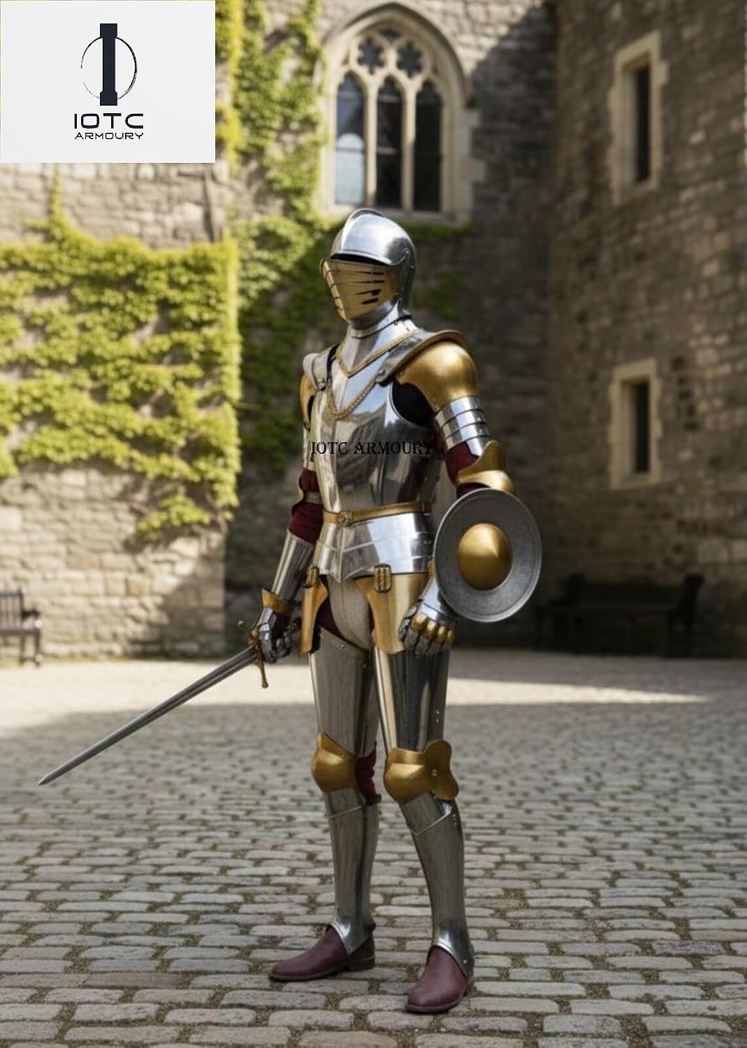 Medieval Female Armor Body Suit-Fully Wearable Body Armor Costume With Helmet And Shield Perefct For LARP, Reenactment, Cosplay Event's-Halloween Ren-Fair & Theartor Act Costume