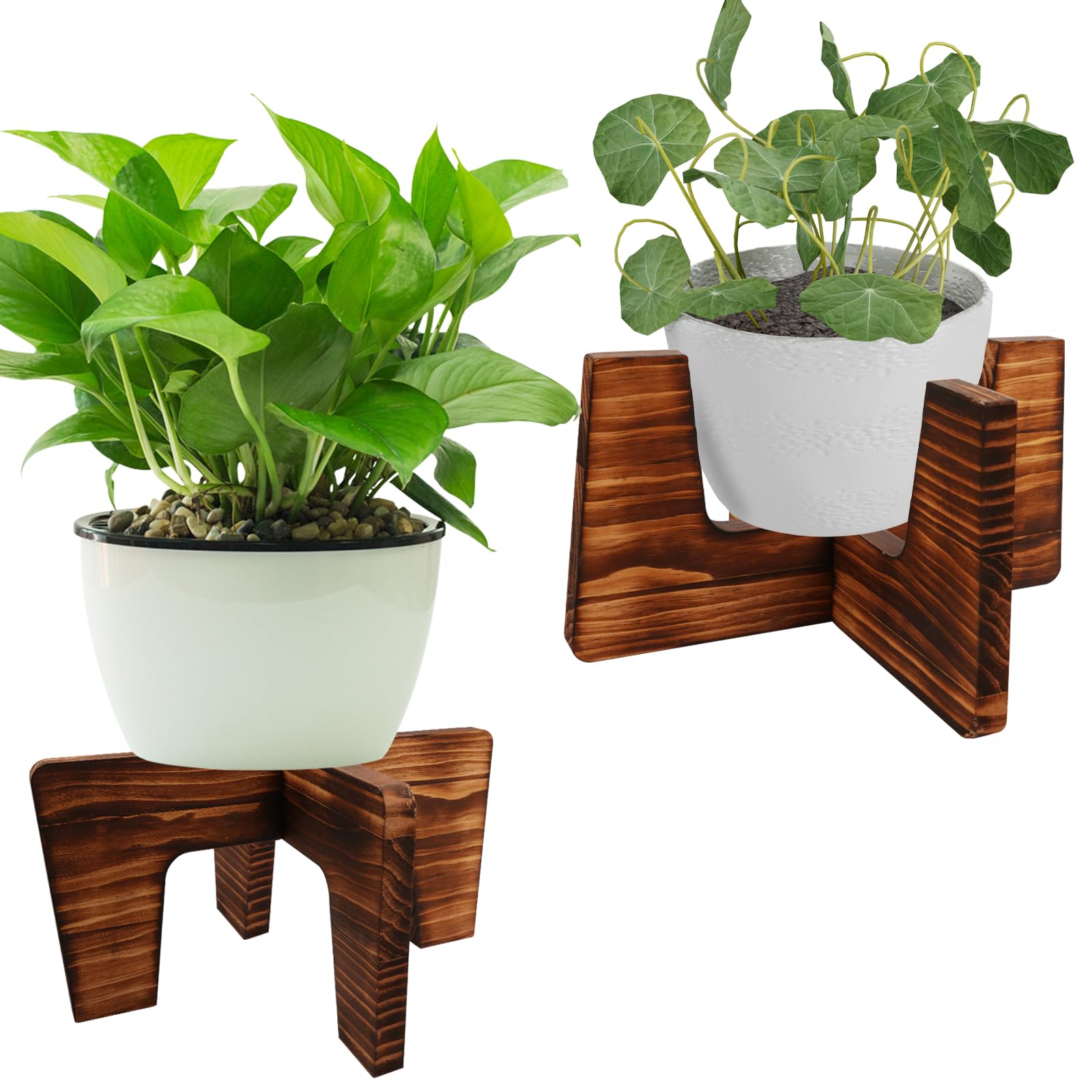 Amazon.com: SupBambGO Plant Stand Indoor, Short Plants Holder for 5-15 Inch  Pot, Brown Wooden Flower Pot Stand for Indoor Plants, Small Single Floor Plant  Stand, Wood, 2 PCS : Patio, Lawn & Garden