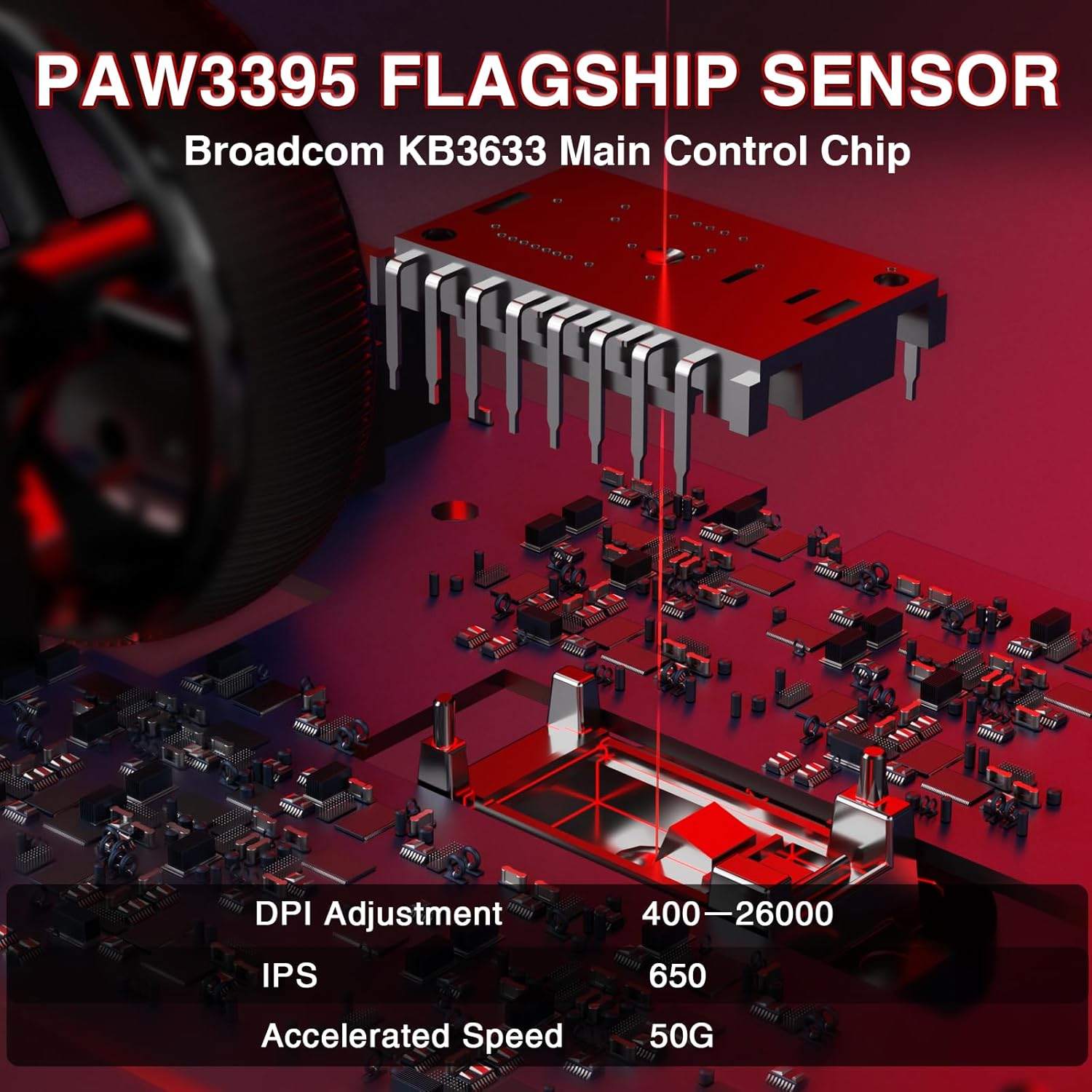 Underside of the AULA SC900 Pro mouse showing the removable battery compartment and two 400mAh replaceable batteries.