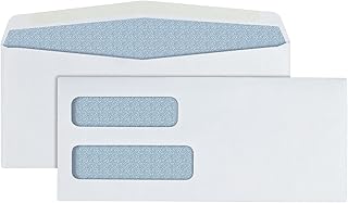 Office Depot Double-Window Envelopes, #10 (4 1/8in. x 9 1/2in.), White, Gummed, Box Of 500, 12018