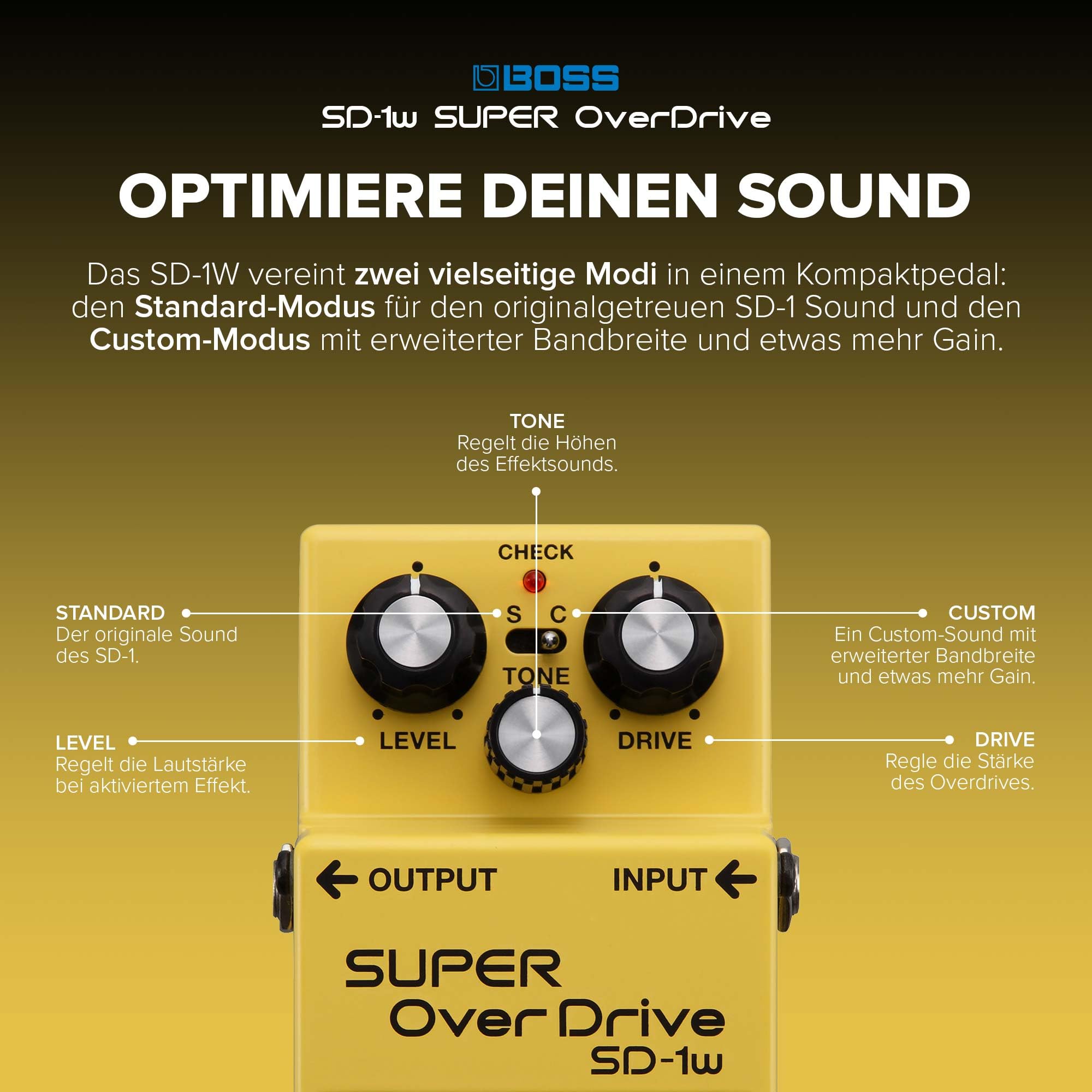 BOSS SD-1W SUPER Overdrive | Premium Waza Craft 