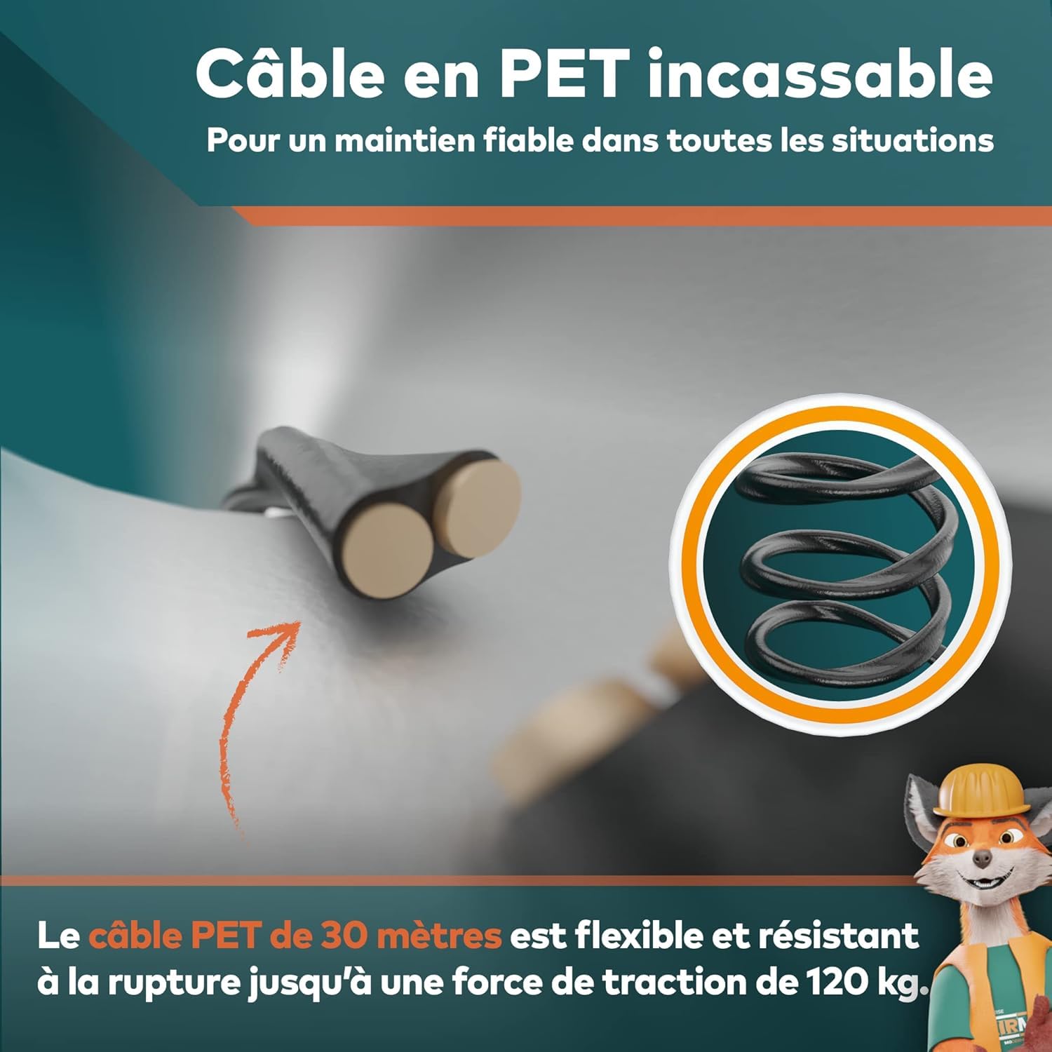 Die durchdachte Einziehspirale 30M für Leerrohre von FAIRMO - 4mm PET Zugdraht inkl. 5 Adapter - Kabeleinziehhilfe bruchsicher zum Ziehen - Einziehfeder für effektives Arbeiten - Einzugshilfe Kabel