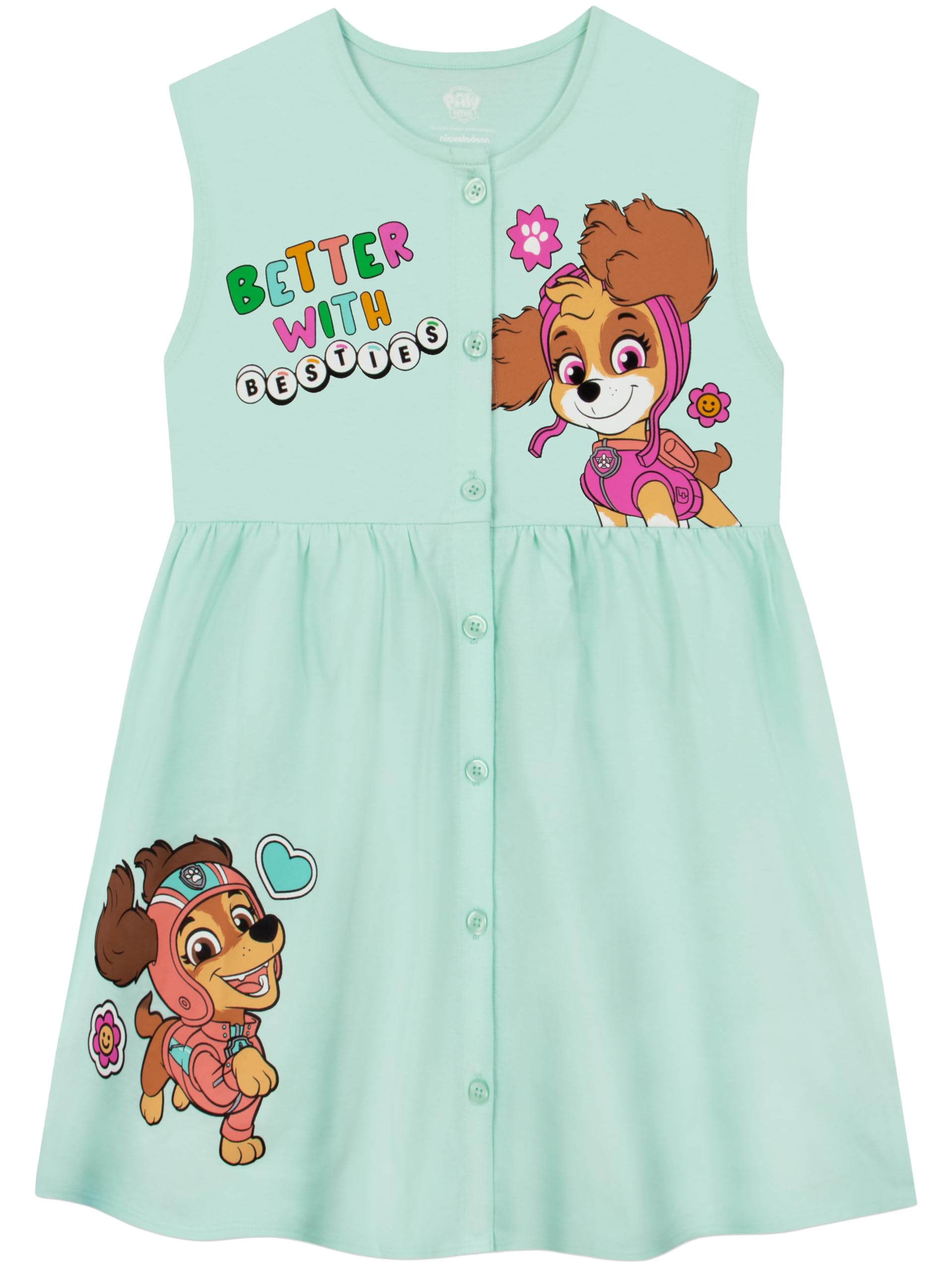 Paw Patrol Girls Dress, Skye Girls Summer Dress, Soft Cotton Kids Dresses