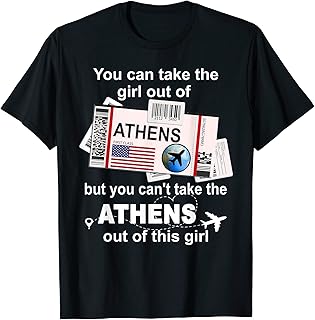 Girl from Athens Boarding Pass - Flight Ticket Athens T-Shirt