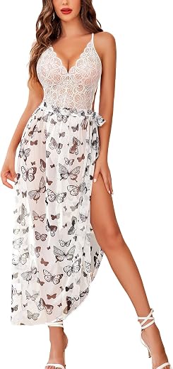 GuSo Shopee Women Lingerie Lace Chemise Nightgown Hot Sleepwear Sling Dress Babydoll Lingerie Honeymoon/First Night/Annive...