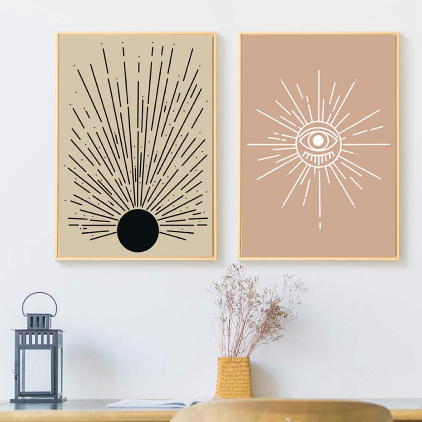 Affiche soleil et lune pour salon bohème chic x2 - 8