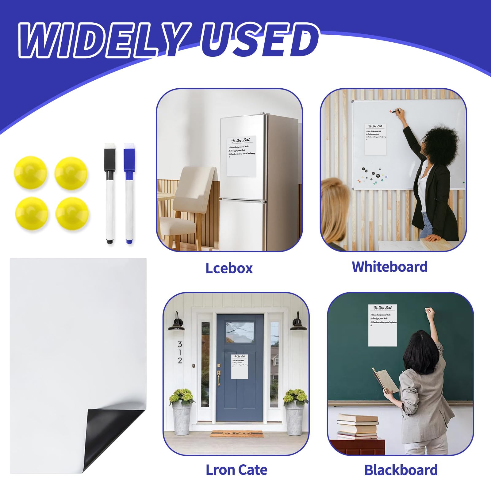 Magneetbord, koelkast, whiteboard, magnetische