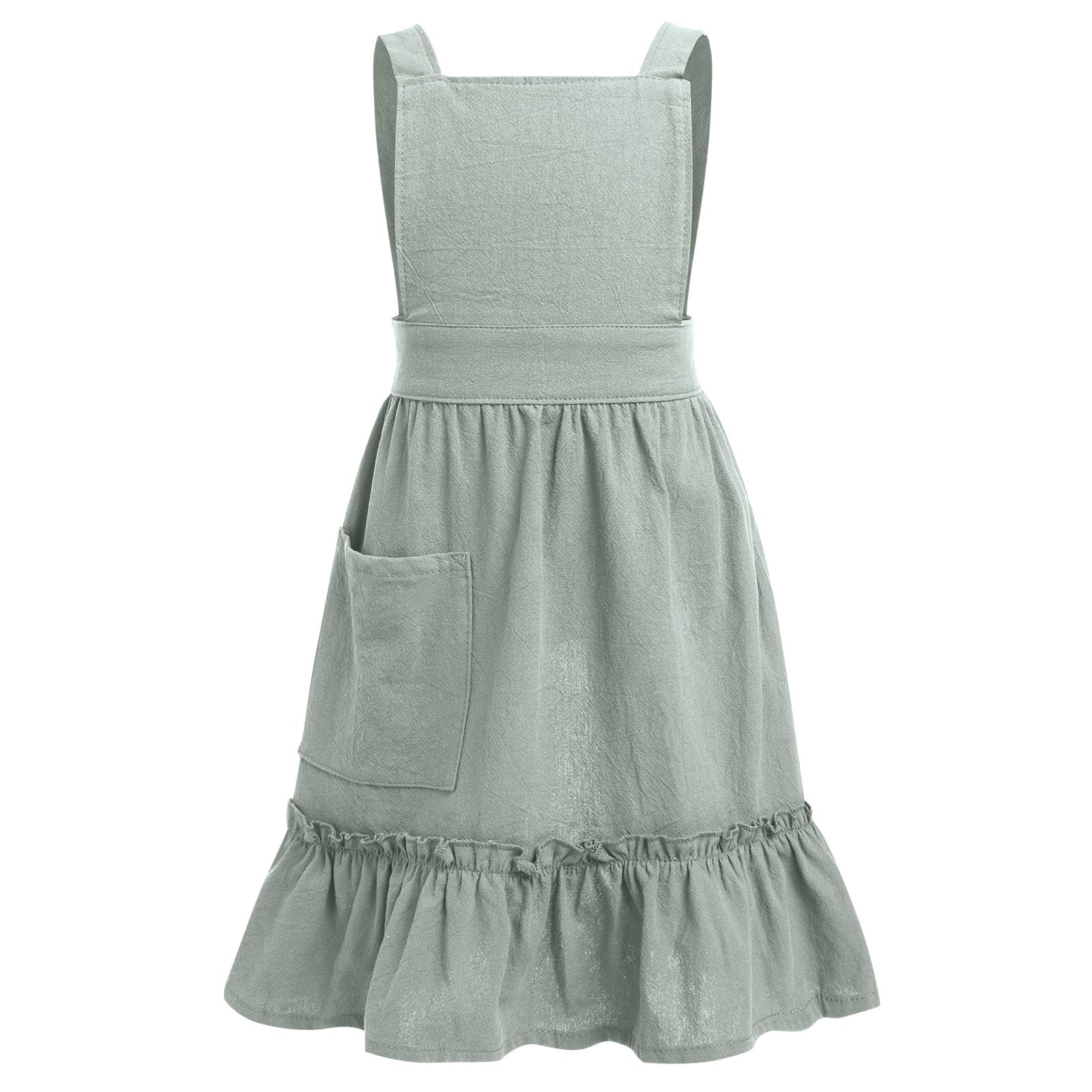 ODIZLI Delantal con volantes para mujer, de algodón, espalda cruzada, vintage, con volantes, para jardín, cocina