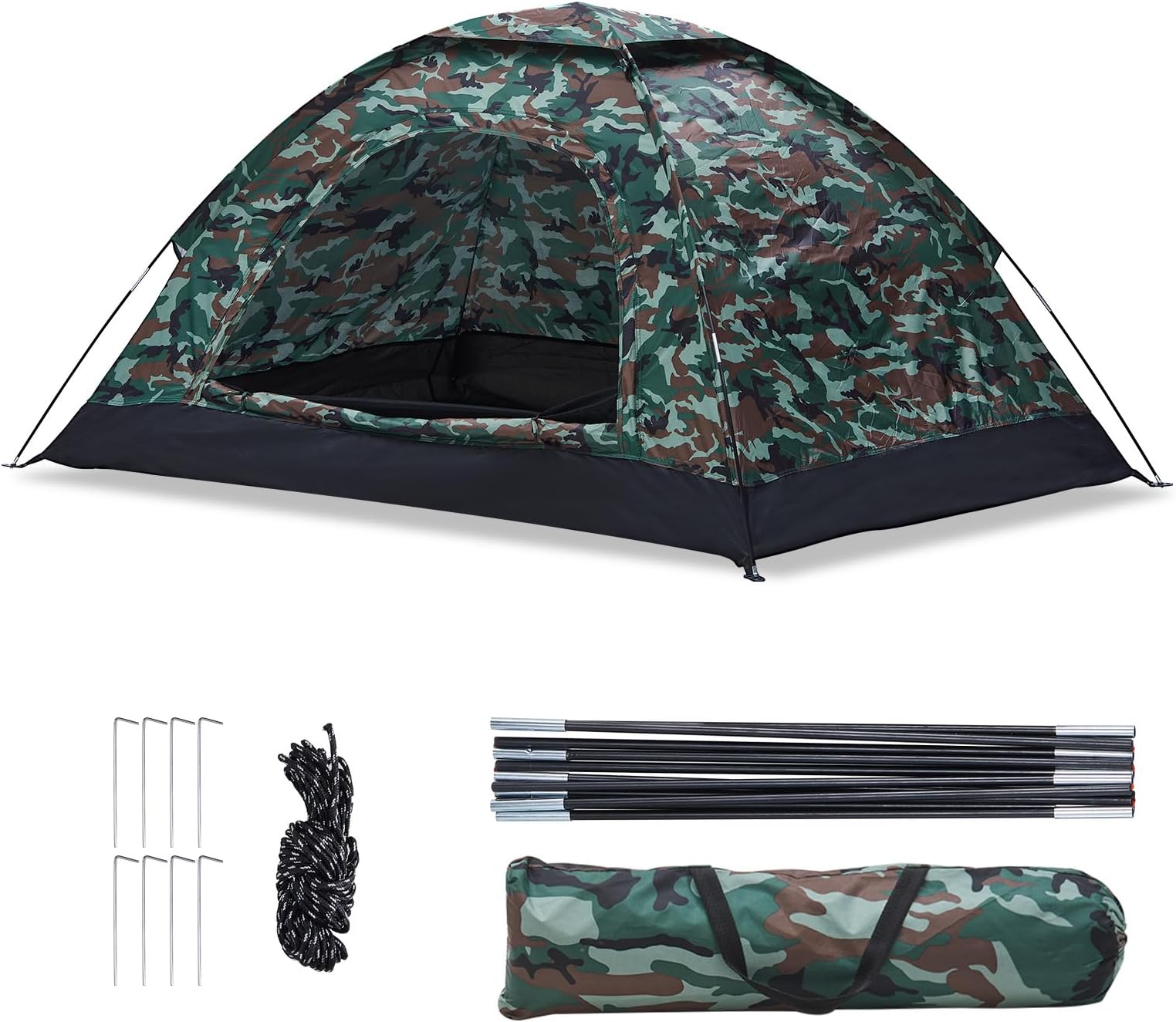 CLIPOP Camping Tent Dome Tent, 2-3 Person Backpacking Tent Lightweight, Waterproof Windproof, UV Protection for Family in Traveling, Beach, Hiking, Hunting, Fishing and Outdoor Activity