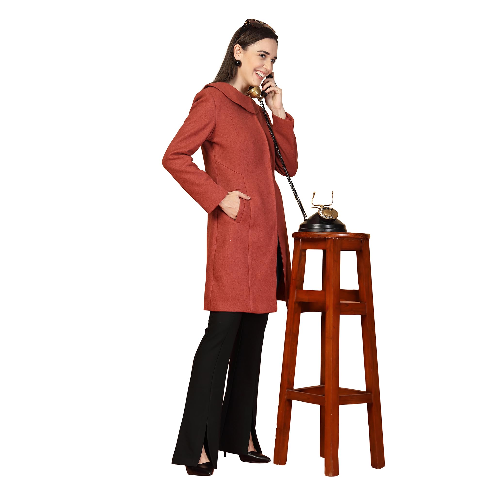 thirty threads Longline Winter Overcoat Rust-picture-39