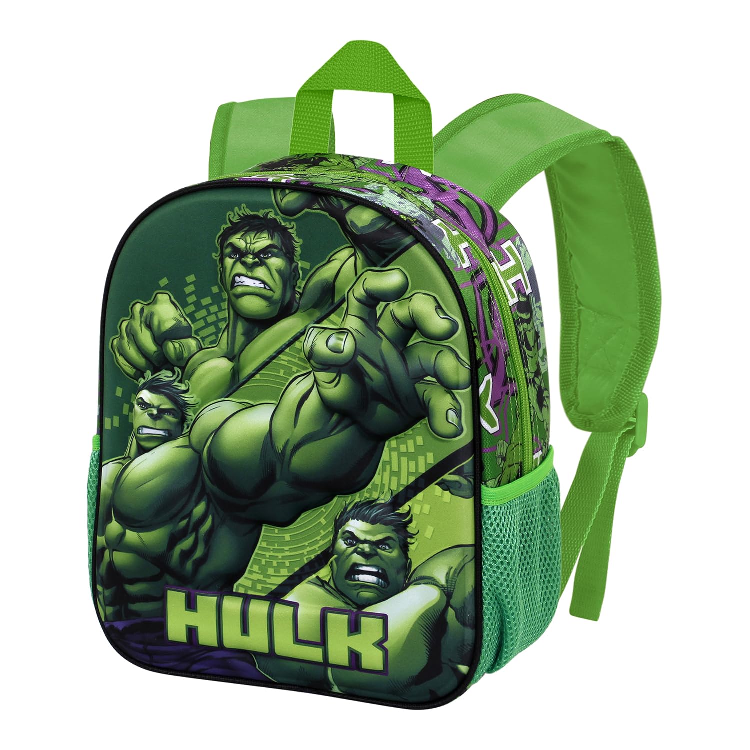 KARACTERMANIA Marvel Hulk Destroyer-Mochila 3D Pequeña, Verde, 26 x 31 cm, Capacidad 8.5 L