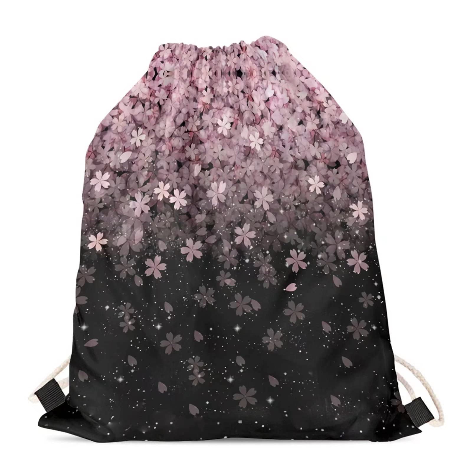 Showudesigns Sakura Swimming Bags for Girls PE Bag Cinch Sack Preschool Cherry Flower Drawstring Schoolbag Kids Casual Daypack Purse Gifts โ image 1
