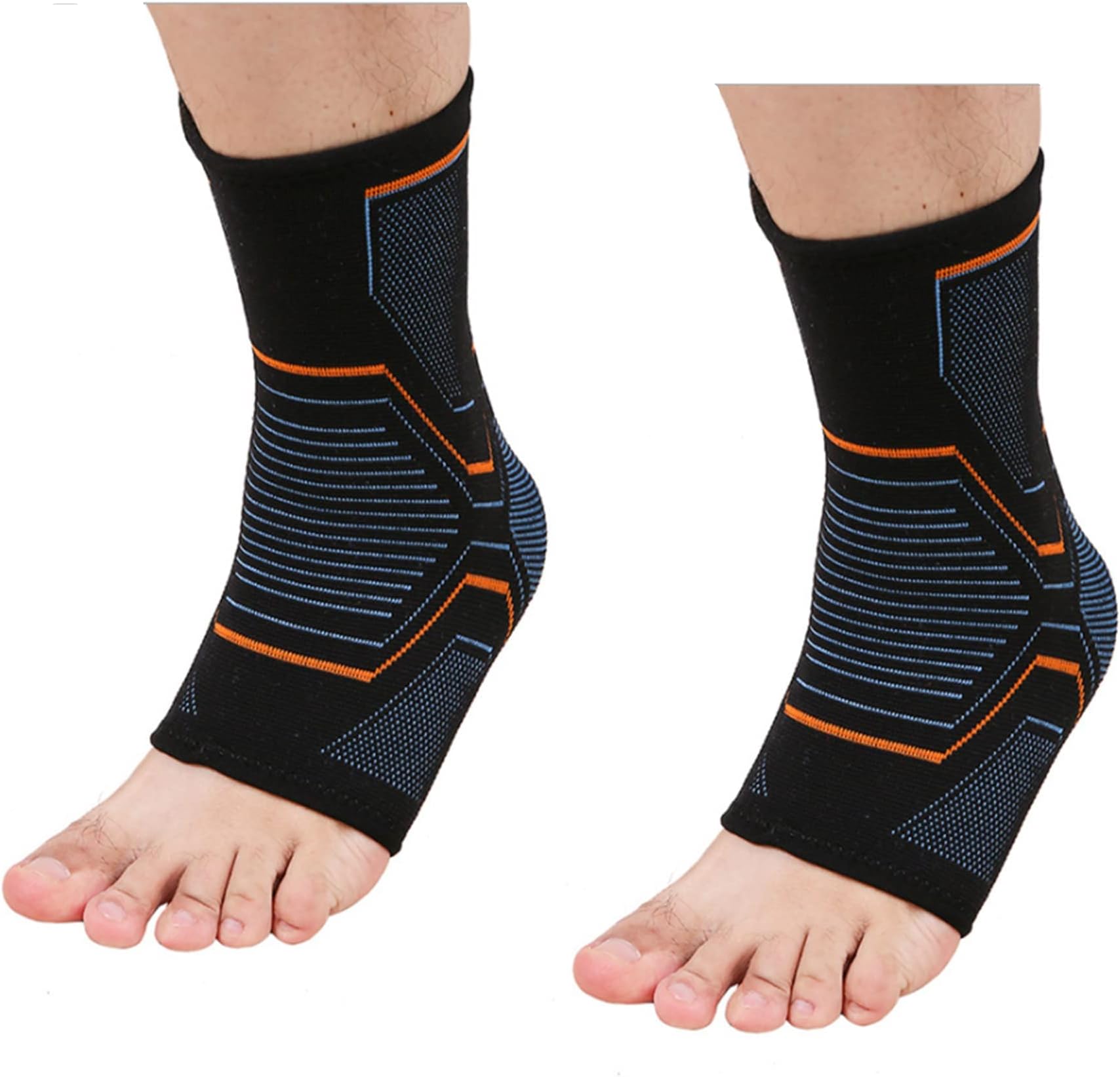 Sports Ankle Protection, Ankle Brace Compression Sleeve, Foot Support Compression Sleeves Thin Light Plus Compression Ankle Protection for Running Breathable Foot Protector Sports Protection