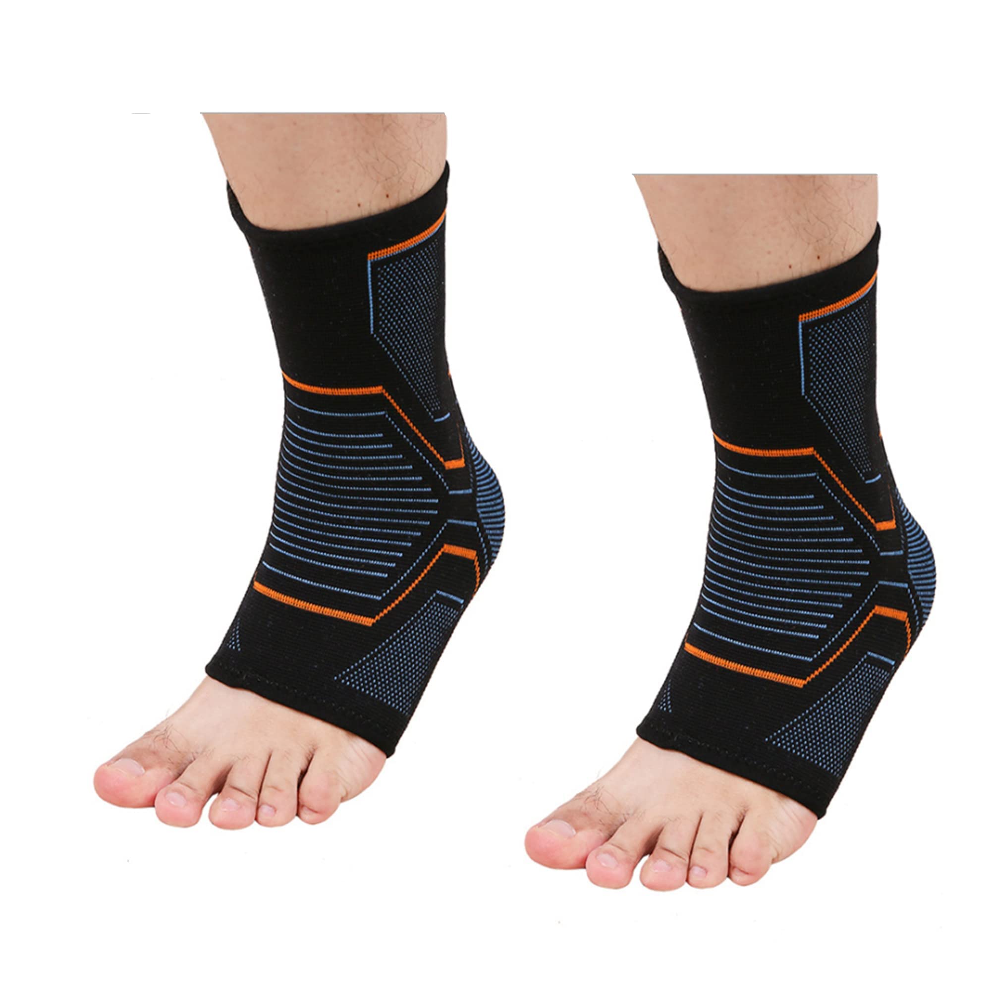 MAKINGTEC Sports Ankle Protection, Ankle Brace Compression Sleeve, Foot Support Compression Sleeves Thin Light Plus Compression Ankle Protection for Running Breathable Foot Protector Sports Protection