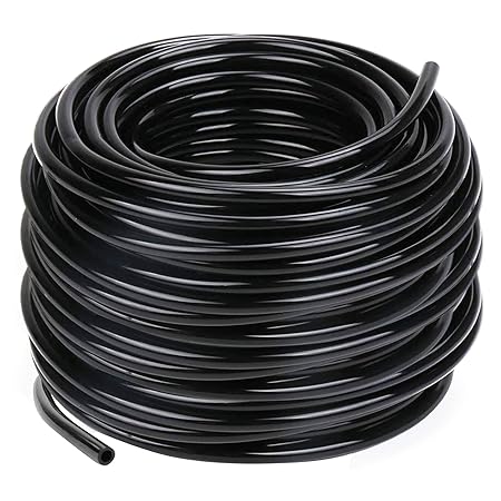 Hourleey Blank 100 FT Distribution Tubing Irrigation Drip Hose, 1/4 Inch Drip Line