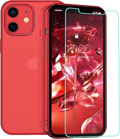 Amazon Com Zelaxy Case Compatible With Iphone 12 Iphone 12 Pro Clear Transparent Luxury Protective Electroplated Cover For Iphone 12 Iphone 12 Pro 6 1 Inch Red Cell Phones Accessories
