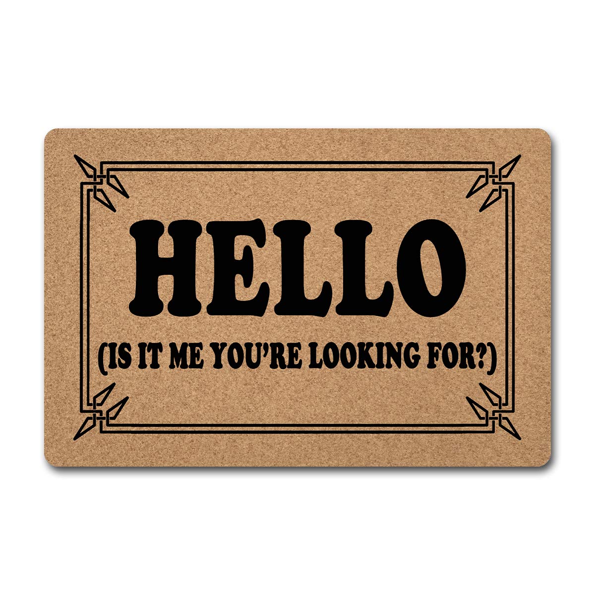Funny Welcome Mats Novelty Doormat Hello Is It Me You're Looking For Doormat (23.7 in X 15.6 in) Fabric Top With a Anti-Slip Rubber Back For The Entrance Way Indoor Mats Personalized Prank Gift Mat