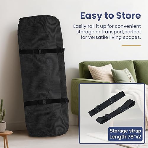 Miniatura 8 de Colchón futón de 8 pulgadas, tamaño matrimonial, futones gruesos, sofá cama, sofá cama, colchón de piso para adultos, colchones plegables