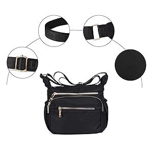 Borsello Donna Leggero E Impermeabile | Borsa A Tracolla Moda Con Zip | Per Sport E Casual