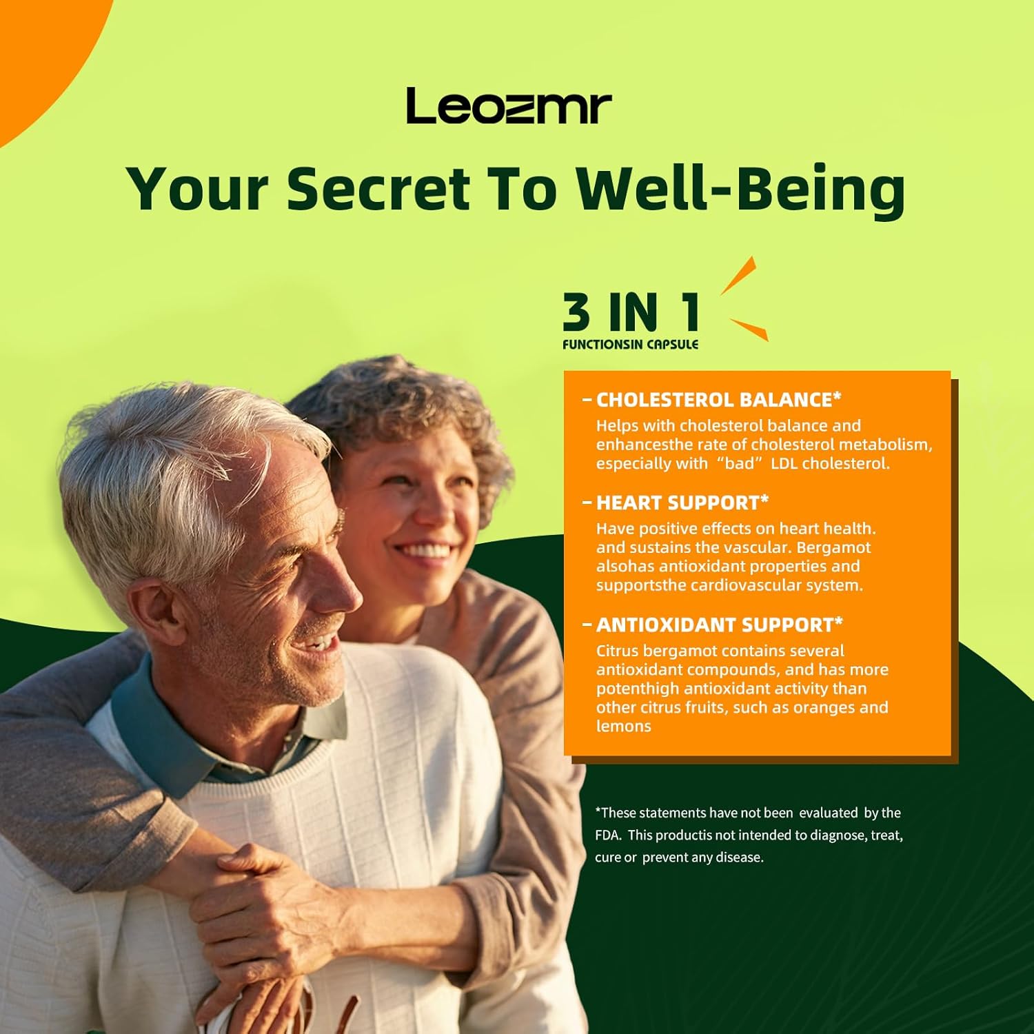 Organic Citrus Bergamot 1400mg, 120 Capsules - 25:1 Citrus Bergamia - Essential Oil and Citrus Bioflavonoids - Natural Heart Health Supplements for Women and Men - Non-GMO Pills - Image 3