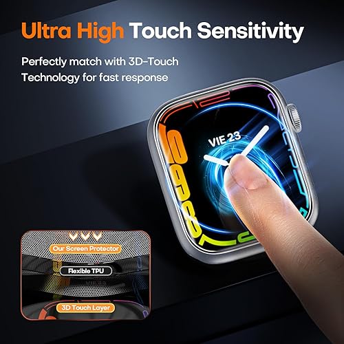 Vista 28 de TOCOL Paquete de 6 protectores de pantalla para Apple Watch de 1.732 pulgadas (1.732 in) SE (2ª generación) Series 6 Series 5 Series 4, resistente a