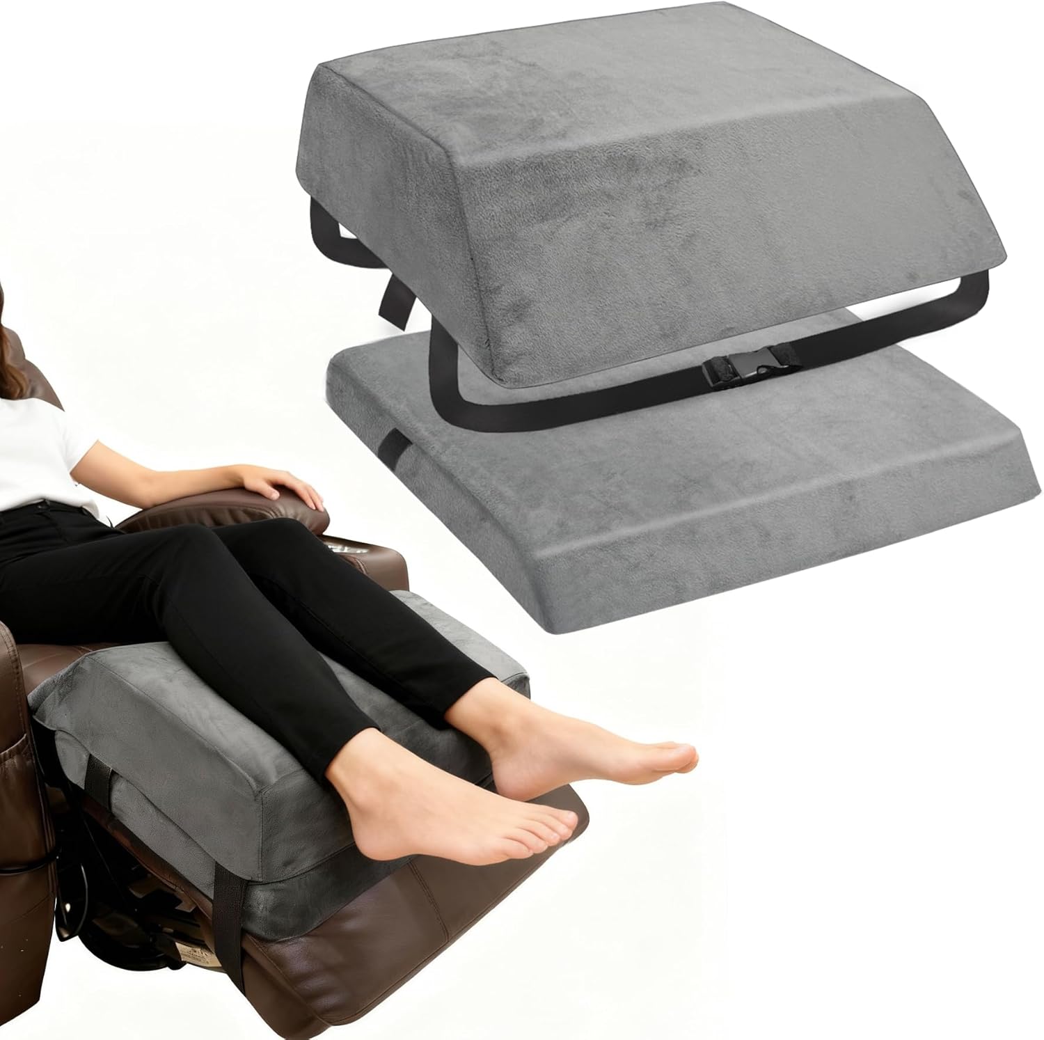 Adjustable Recliner Leg Rest Cushion Wedge...