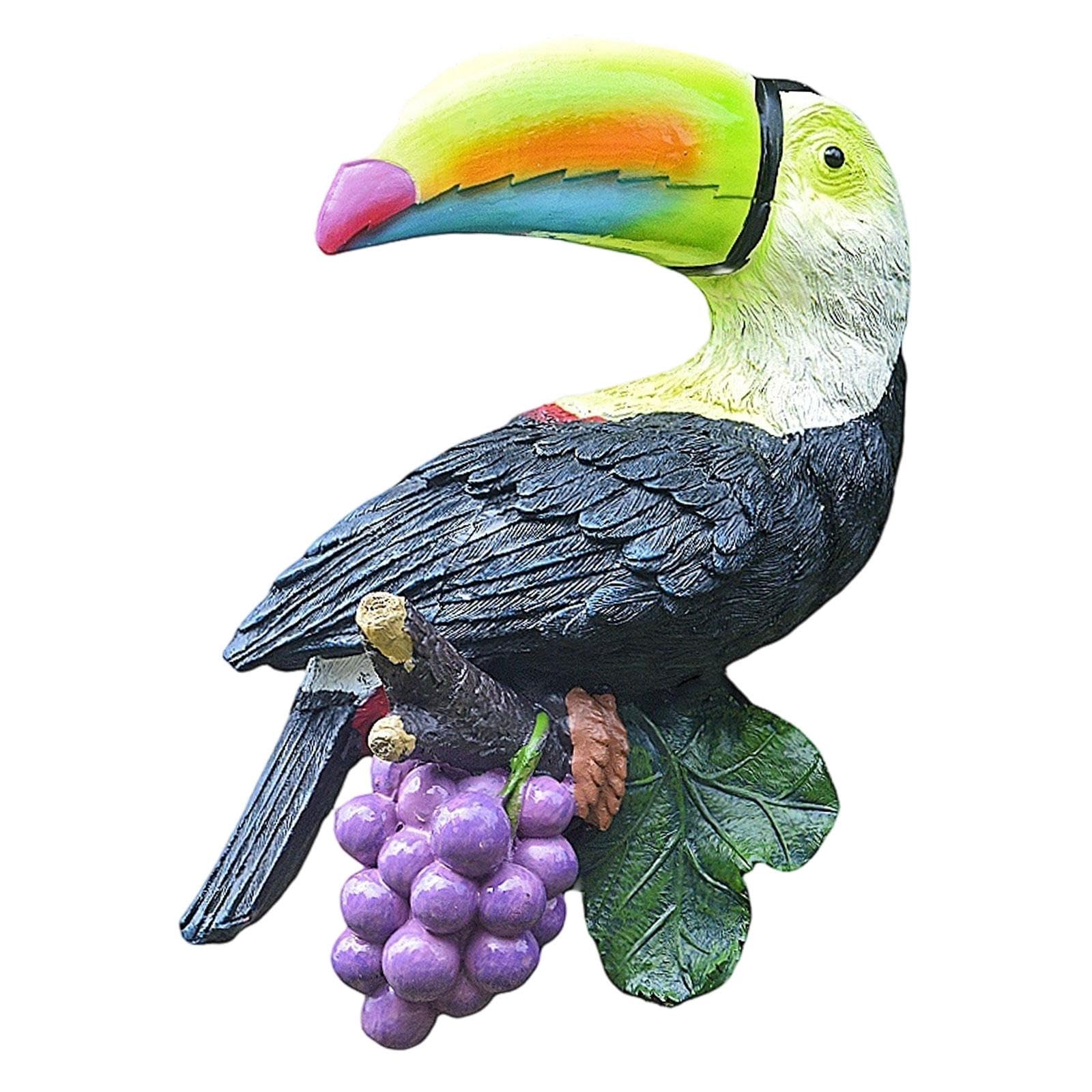 Figurine d'oiseau exotique décorative pour égayer un jardin terne ou un patio vide